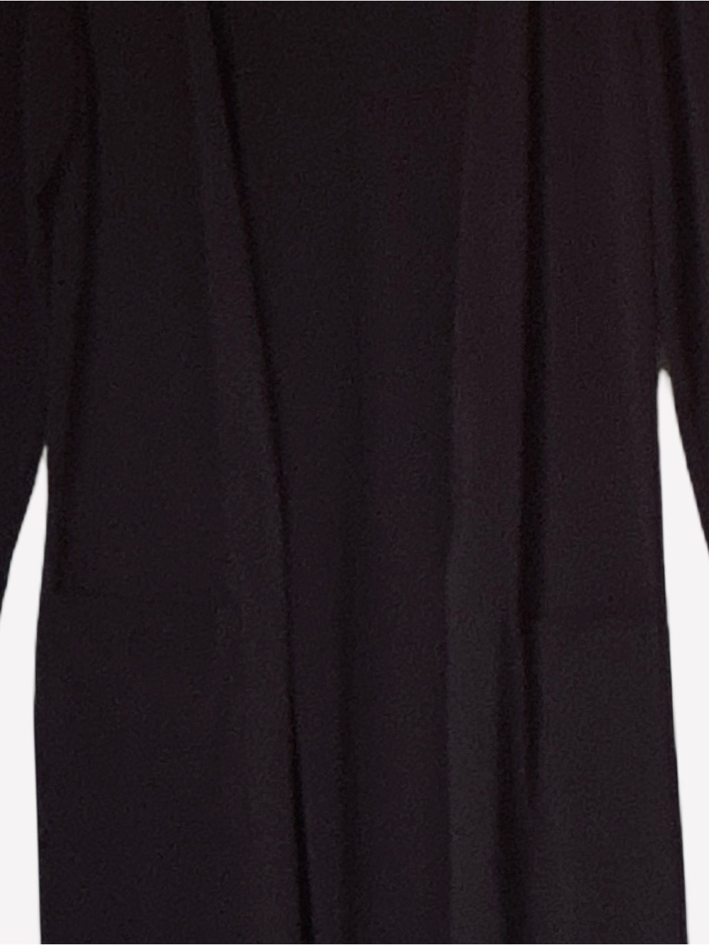 Long Open-Front Black Duster Cardigan - Picture 2 of 7